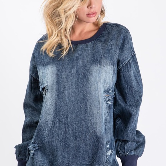 Denim sweater - Picture 4 of 5